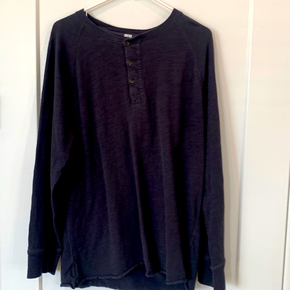 rag & bone long‎ sleeve XL tee in black